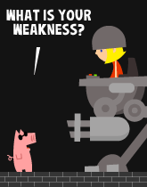 HER! (Girl vs Pig) #208 — her weakness! — panel 3