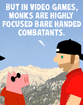 HER! (Girl vs Pig) #214 - her monk! - panel 2