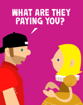 HER! (Girl vs Pig) #215 - her payment! - panel 1