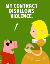 HER! (Girl vs Pig) #216 - her pentameter! - panel 1