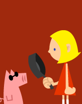 HER! (Girl vs Pig) #218 — her bacon! — panel 3