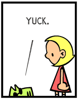 HER! (Girl vs Pig) #21 — her vomit! — panel 1