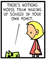 HER! (Girl vs Pig) #21 — her vomit! — panel 2