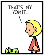 HER! (Girl vs Pig) #21 — her vomit! — panel 3