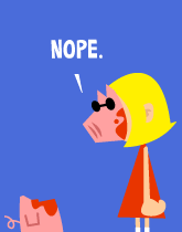 HER! (Girl vs Pig) #224 — her crude mask! — panel 2