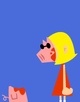 HER! (Girl vs Pig) #224 — her crude mask! — panel 3