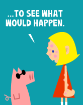 HER! (Girl vs Pig) #225 — her beehive! — panel 2