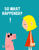 HER! (Girl vs Pig) #225 — her beehive! — panel 3