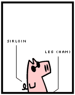 HER! (Girl vs Pig) #22 — her cuts! — panel 2