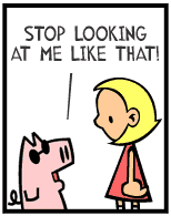 HER! (Girl vs Pig) #22 — her cuts! — panel 4