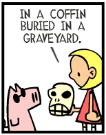 HER! (Girl vs Pig) #23 — her skull! — panel 2