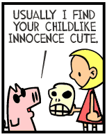 HER! (Girl vs Pig) #23 — her skull! — panel 3
