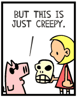 HER! (Girl vs Pig) #23 — her skull! — panel 4