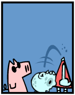 HER! (Girl vs Pig) #26 — her brains! — panel 2