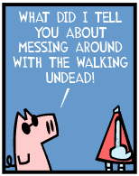 HER! (Girl vs Pig) #26 — her brains! — panel 4