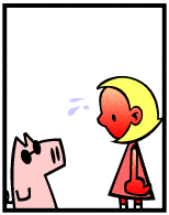 HER! (Girl vs Pig) #27 — her heat! — panel 2