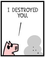 HER! (Girl vs Pig) #31 — her cartoonist! — panel 4