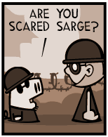 HER! (Girl vs Pig) #34 - her foxhole! - panel 1