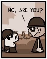 HER! (Girl vs Pig) #34 - her foxhole! - panel 2