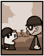 HER! (Girl vs Pig) #34 - her foxhole! - panel 3