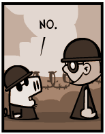 HER! (Girl vs Pig) #34 - her foxhole! - panel 4