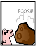 HER! (Girl vs Pig) #35 — her scissors! — panel 3
