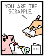 HER! (Girl vs Pig) #37 — her menu! — panel 4