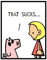 HER! (Girl vs Pig) #38 — her shoe! — panel 2