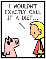 HER! (Girl vs Pig) #39 — her diet! — panel 2