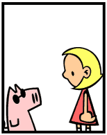 HER! (Girl vs Pig) #40 — her last will! — panel 1