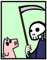 HER! (Girl vs Pig) #42 — her horseman! — panel 1