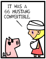HER! (Girl vs Pig) #45 — her accident! — panel 3