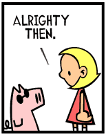 HER! (Girl vs Pig) #51 — her question! — panel 4