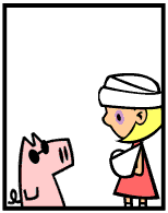 HER! (Girl vs Pig) #56 — her church! — panel 2