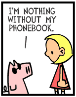 HER! (Girl vs Pig) #57 — her phonebook! — panel 4