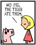 HER! (Girl vs Pig) #59 — her tiger! — panel 4