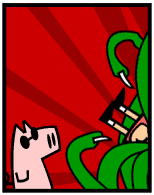 HER! (Girl vs Pig) #61 — her monster! — panel 3