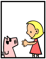 HER! (Girl vs Pig) #63 — her eyes! — panel 1