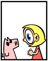 HER! (Girl vs Pig) #63 — her eyes! — panel 3