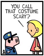 HER! (Girl vs Pig) #65 — her cop! — panel 1