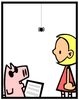 HER! (Girl vs Pig) #67 — her spider! — panel 2