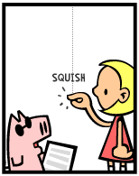HER! (Girl vs Pig) #67 — her spider! — panel 4