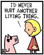 HER! (Girl vs Pig) #69 — her animosity! — panel 1
