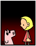 HER! (Girl vs Pig) #6 — her sin! — panel 3