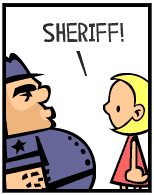 HER! (Girl vs Pig) #71 — her sheriff! — panel 1