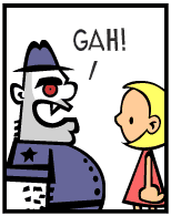 HER! (Girl vs Pig) #71 — her sheriff! — panel 3