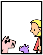 HER! (Girl vs Pig) #75 — her first contest! — panel 1