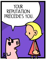 HER! (Girl vs Pig) #83 — her reputation! — panel 4