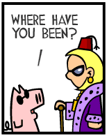 HER! (Girl vs Pig) #85 — her return! — panel 2