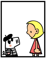 HER! (Girl vs Pig) #87 — her mime! — panel 2